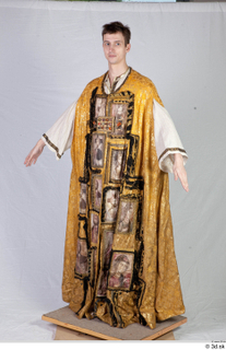  Photos Medieval Monk in yellow suit 1 Medieval clothing a poses medieval monk whole body 0002.jpg
